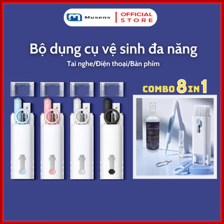 Bộ vệ sinh Tai nghe - Laptop - Điện Thoại làm sạch tiện lợi gọn nhẹ cầm tay 8 in 1