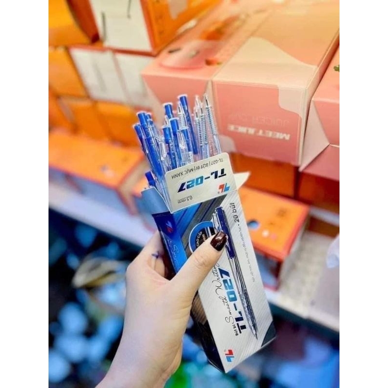 Hộp 20 chiếc bút bi Thiên Long ngòi nhỏ viết là đẹp