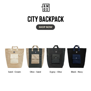 Jamlos City Backpack - Balo canvas quai xách thời trang thanh lịch hiện đại vừa laptop 13inch, A4 đi học đi làm