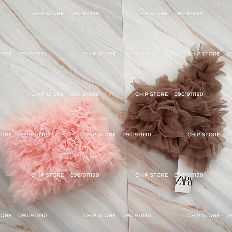 ÁO CROPTOP XOÈ BỒNG ZARA XUẤT DƯ XỊN BABY SANG CHẢNH