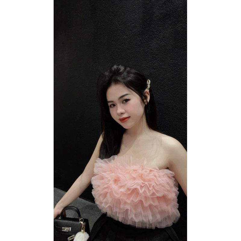 ÁO CROPTOP XOÈ BỒNG ZARA XUẤT DƯ XỊN BABY SANG CHẢNH