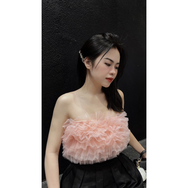 ÁO CROPTOP XOÈ BỒNG ZARA XUẤT DƯ XỊN BABY SANG CHẢNH