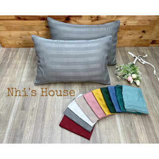 Combo 2 vỏ gối đầu 45x65 cotton 3f không riềm vải đẹp,mềm