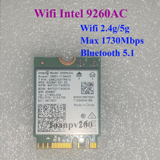Card wifi intel AC 9260ngw 2.4ghz 5ghz bluetooth 5.1 dành cho laptop