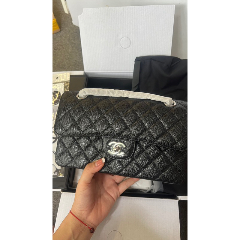 ✅Túi CLASSIC 23cm - Hàng nguyên bản - Da bê hạt caviar