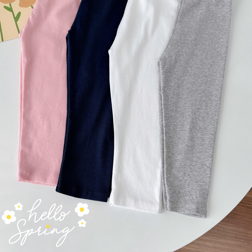 SET 4 Quần Legging Dài Vải Xuất Dư Hàng Hãng Siêu Xin Cho Bé Gái