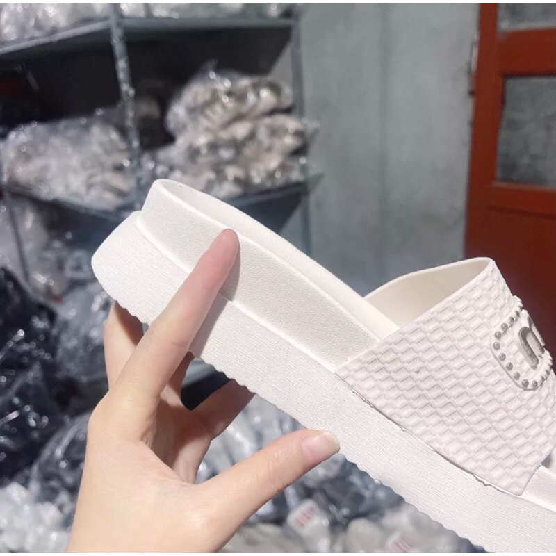 Dép bánh mì quai ngang họa tiết mumu chất liệu EVA cao cấp đế cao 4cm