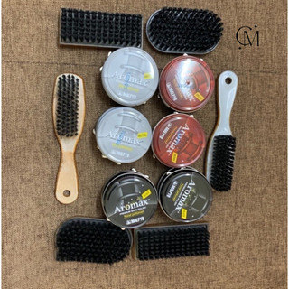 Combo xi đánh giày aromax + bàn chải đánh giày mc