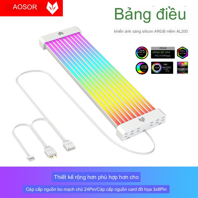 Phụ Kiên Cover Led 5v ARGB Neon Aosor AL300 AL200 Trang Trí Cho Cổng 24p Mainboard Hoặc VGA