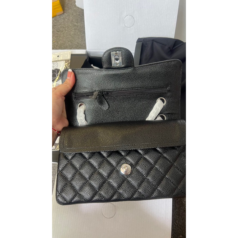 ✅Túi CLASSIC 23cm - Hàng nguyên bản - Da bê hạt caviar