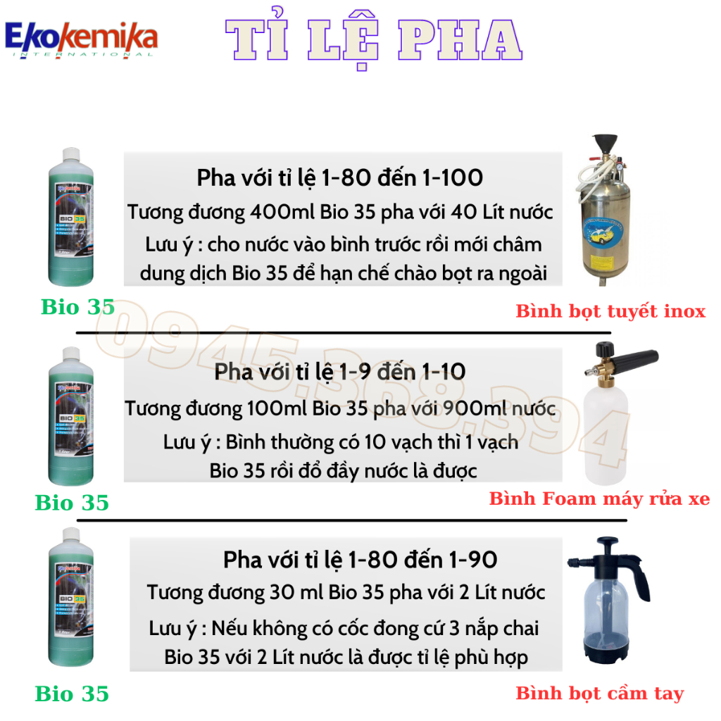 Nước rửa xe không chạm và rửa khoang máy siêu sạch bio 35 - 1l - ảnh sản phẩm 7