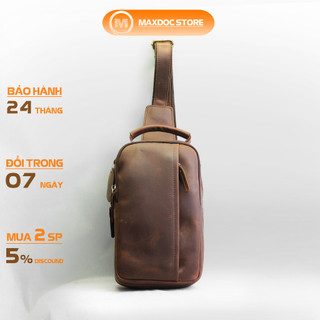 Túi đeo chéo, đeo ngực nam da bò sáp c17 maxdoc
