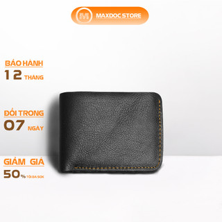 Ví mini nam chất liệu da bò kiểu dáng ngang V106 MAXDOC