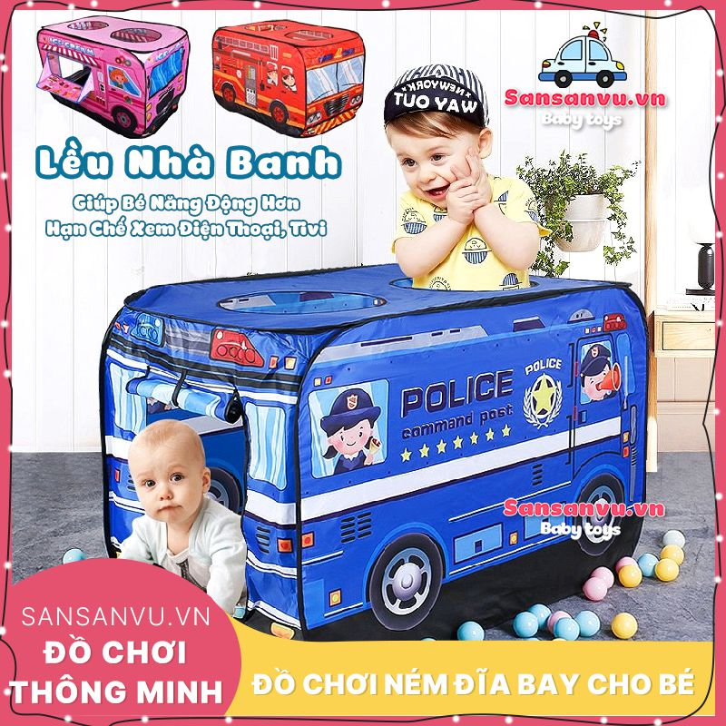 LOẠI 1 Lều đồ chơi cỡ lớn cho bé lều ô tô nhà banh đa chức năng có thể làm