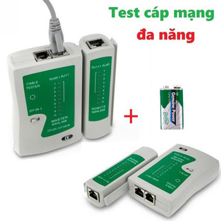 Hộp test cáp mạng đa năng rj-11 rj-45 tặng kèm pin 9v