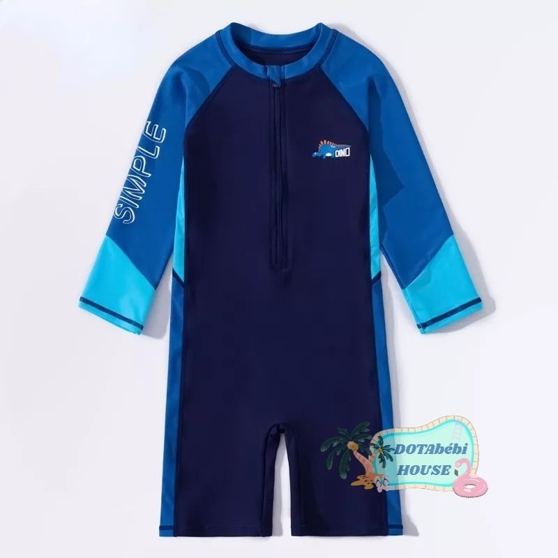 23-45kg Đồ bơi tay dài liền thân cao cấp size đại cho bé trai bé lớn mã SW0740 - DOTAbébi HOUSE