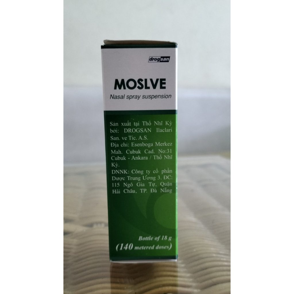 Xịt mũi Moslve hết ngay khó chịu của viêm mũi dị ứng hàng nhập khẩu chính hãng Thổ Nhĩ Kỳ.