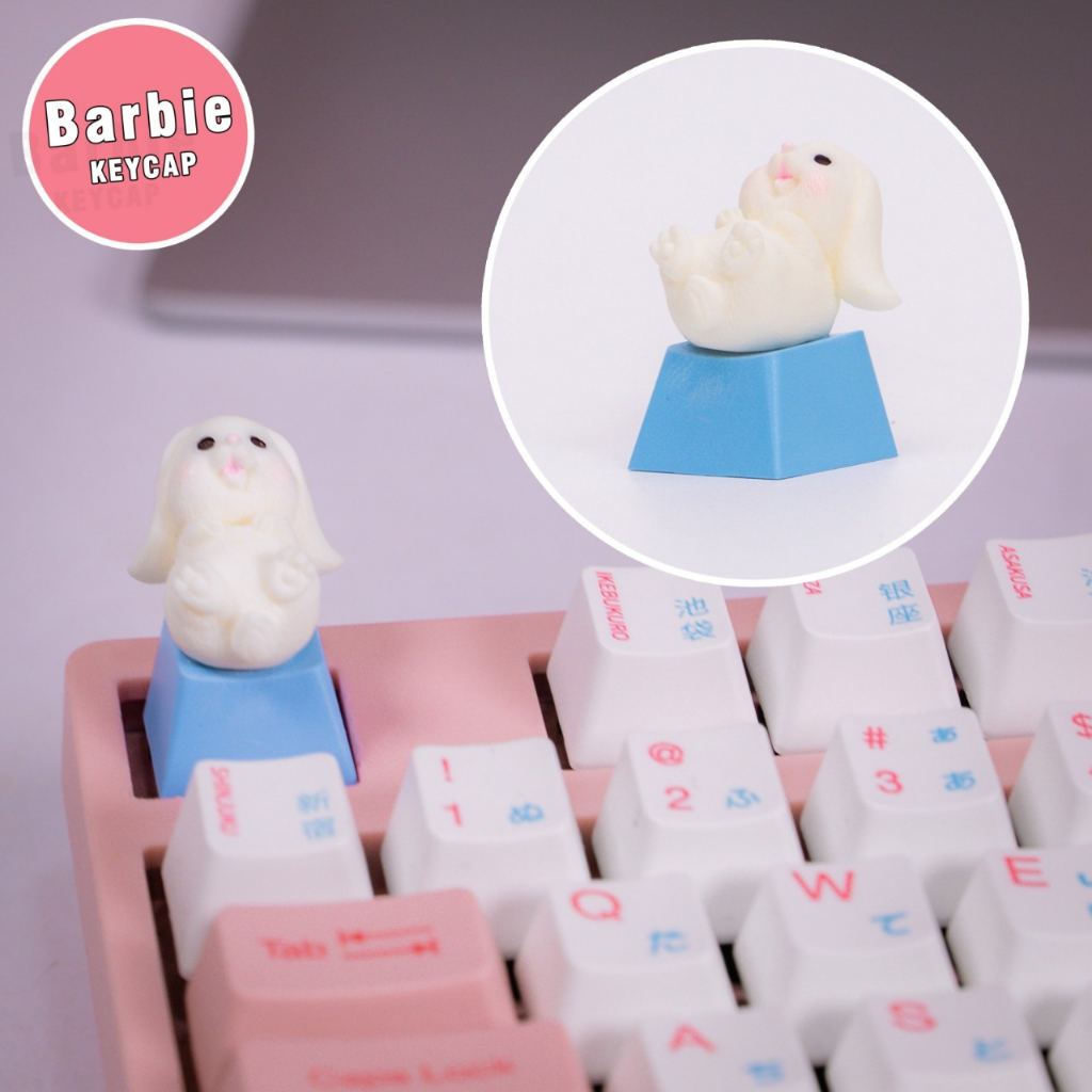 Nút lẻ bàn phím cơ R4 PBT Keycap chú cún tinh nghịch đáng yêu