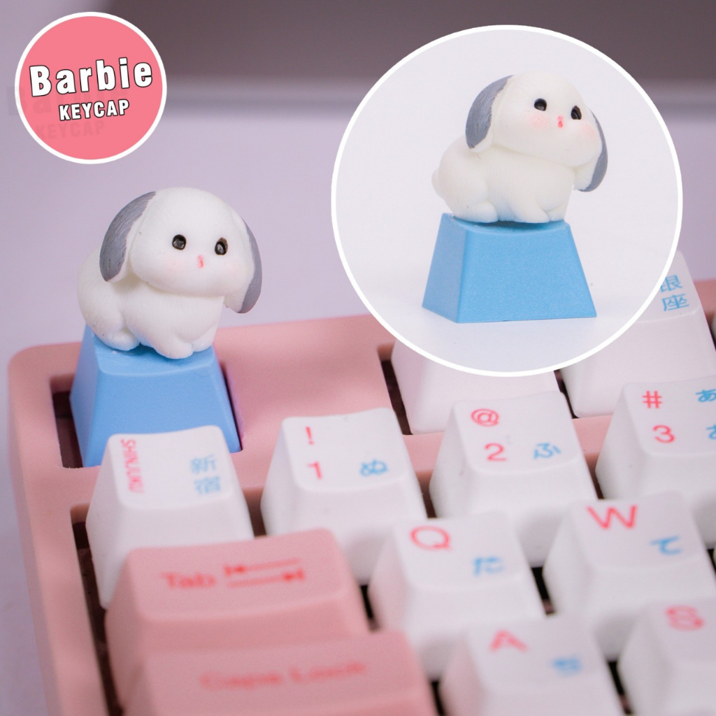 Nút lẻ bàn phím cơ R4 PBT Keycap chú cún tinh nghịch đáng yêu