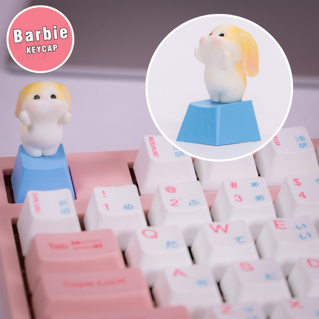 Nút lẻ bàn phím cơ R4 PBT Keycap chú cún tinh nghịch đáng yêu