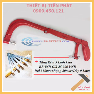Khung Cưa Sắt BOSSMAN Đỏ + Tặng Kèm 5 Lưỡi Cưa 2 Mặt BRAND (Chính Hãng)