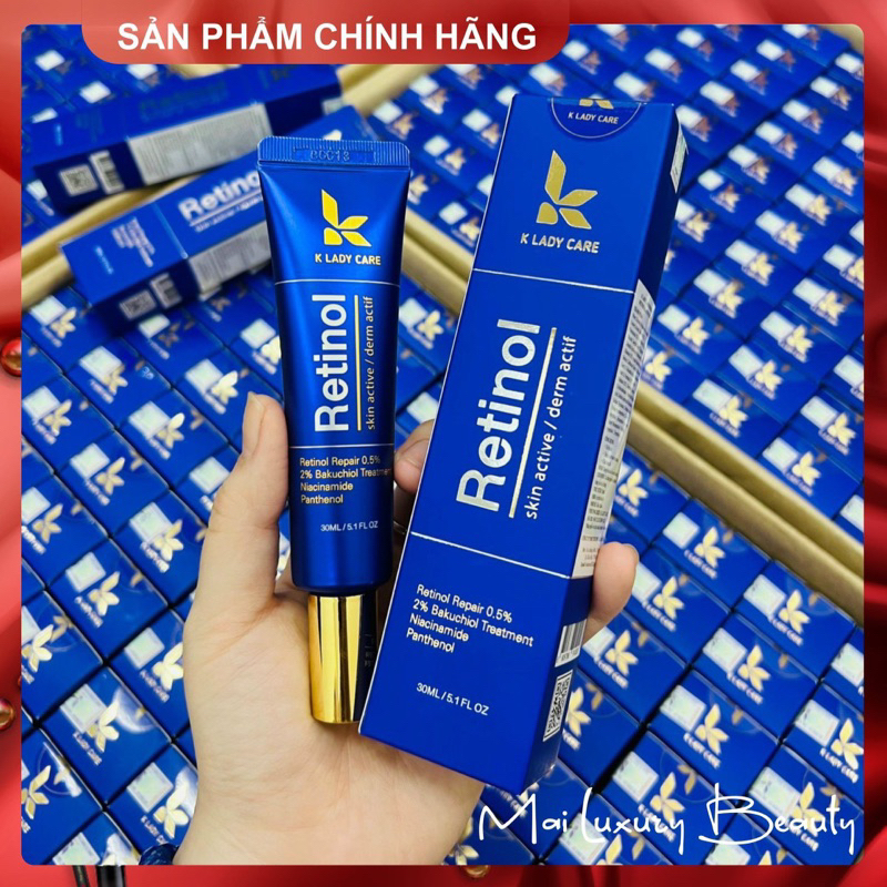 [Auth] Kem Dưỡng Retinol 0.5% K LADY CARE 30ml Hàn Quốc - Dưỡng Trắng, Phục Hồi Trẻ Hóa Da, Ngăn Ngừa Lão Hóa
