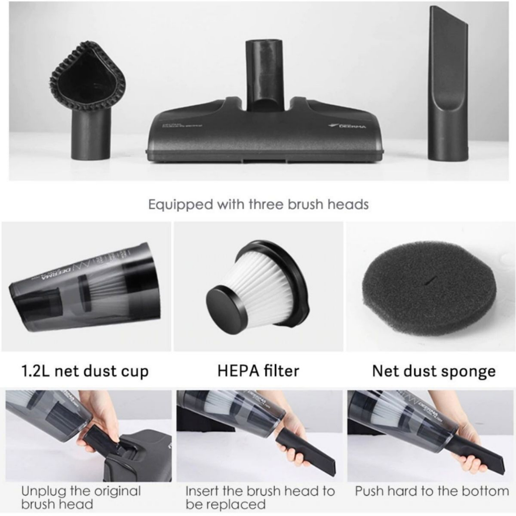 Máy hút bụi cầm tay DX118C  / DX115C  gia đình gia dụng 3 in1 đa năng - Hàng Chính Hãng