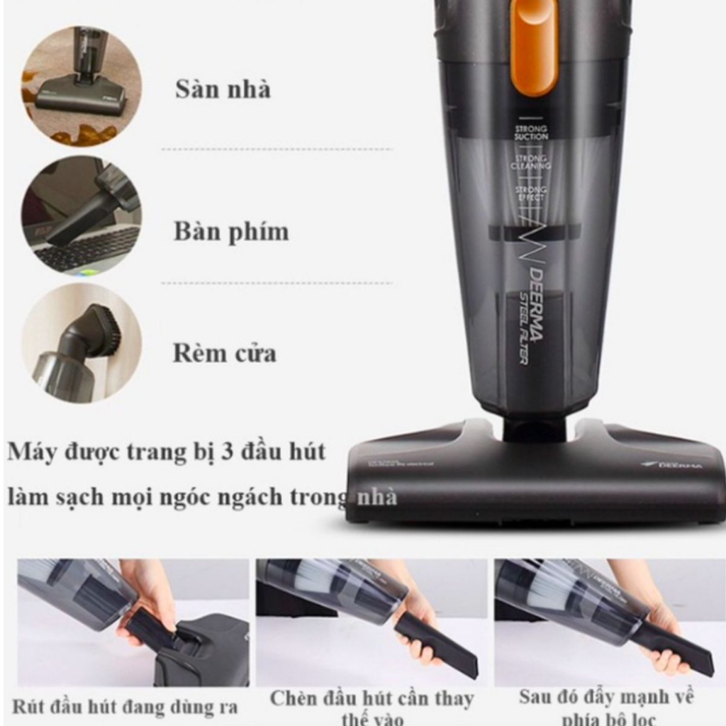 Máy hút bụi cầm tay DX118C  / DX115C  gia đình gia dụng 3 in1 đa năng - Hàng Chính Hãng