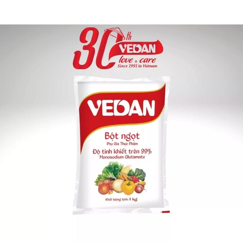 Bột ngọt Vedan 1kg/gói date mới (hạt nhỏ)