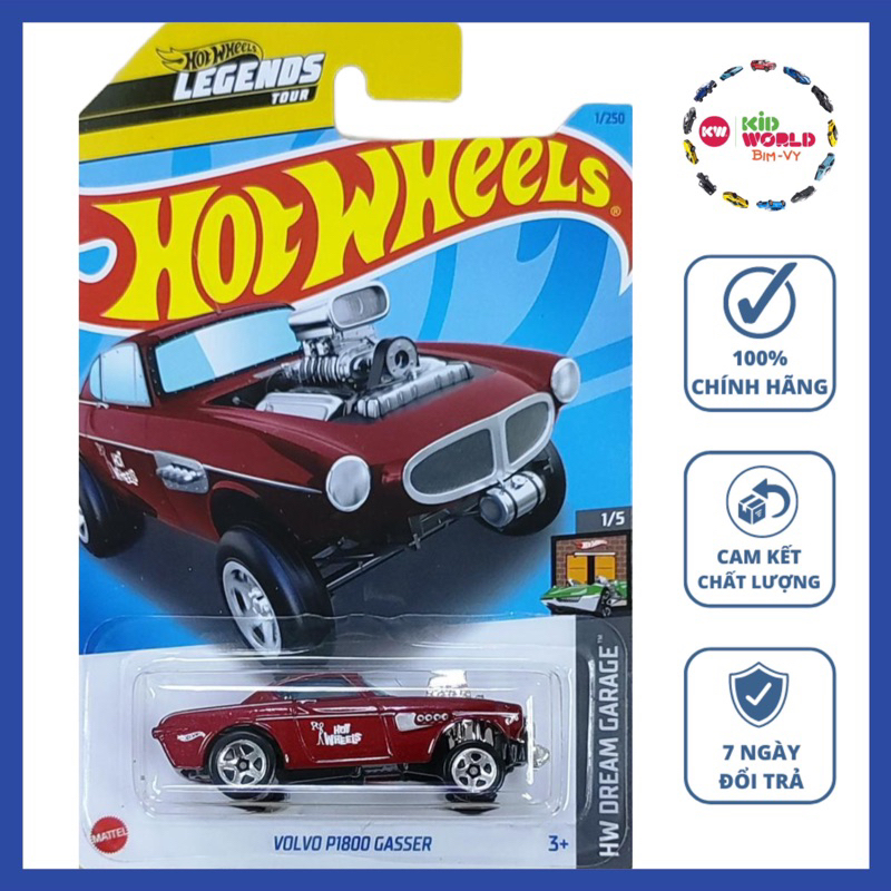 Xe mô hình Hot Wheels basic Volvo P1800 Gasser HKJ94.