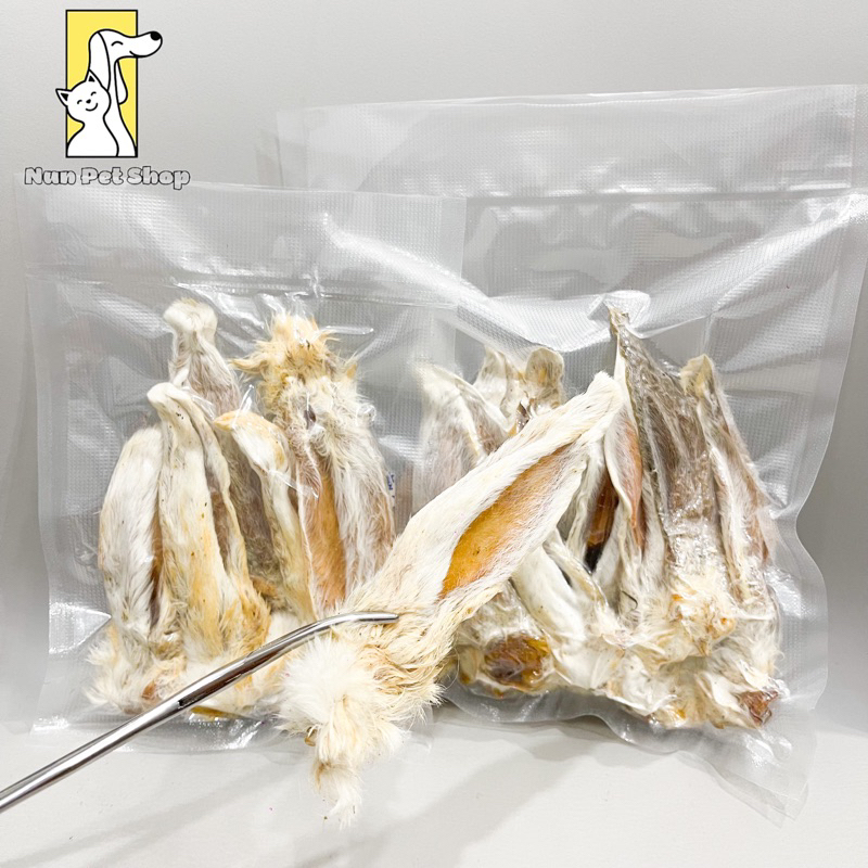 Snack bánh thường tai thỏ sấy khô nguyên bản cho chó mèo