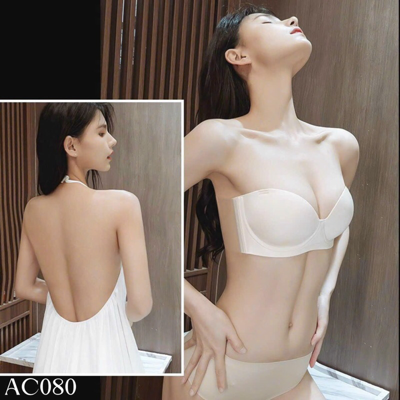 Áo Ngực Không Dây Hở Lưng Ibra's Store Áo Nâng Ngực Nhẹ Có Gọng Chống Tụt Tạo Khe Dạng Bra Quây Mút 