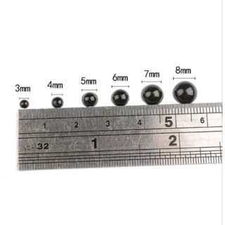 Set mắt dán đen kích thước từ 3mm đến 24mm