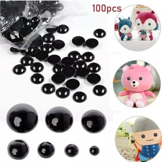 Set mắt dán đen kích thước từ 3mm đến 24mm