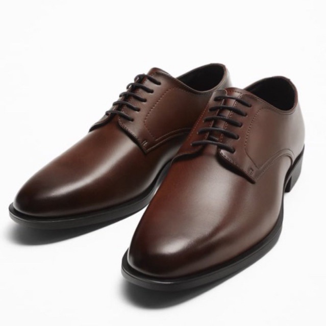 Giày derby nam màu nâu Zara authentic SMART size 43