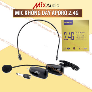 Micro không dây cao cấp APORO 2.4G dùng cho máy trợ giảng, âm ly, loa kéo... BẢO HÀNH 1 NĂM