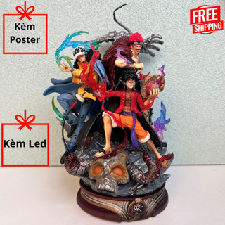 Mô hình nhân vật bộ 3 luffy kid law cao 22cm - mô hình one piece - gaga mô hình