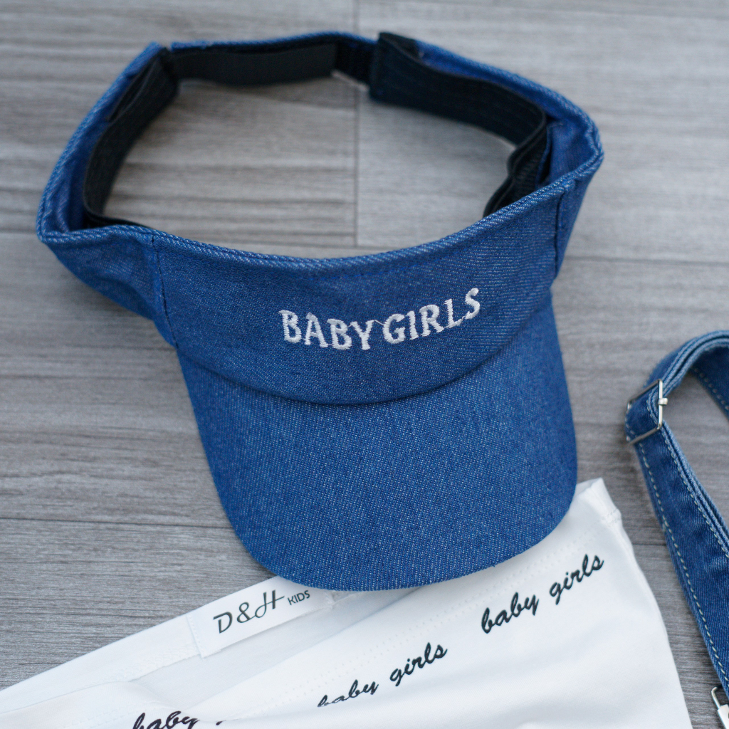 Set bộ yếm Baby girl kèm mũ cho bé gái diện xinh dễ thương