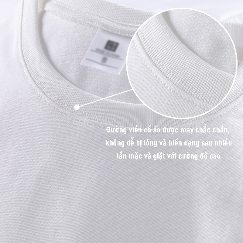 CLOT Áo thun nữ local brand trắng tee tay đen vintage Fashion oversize tee cotton Thiên thần