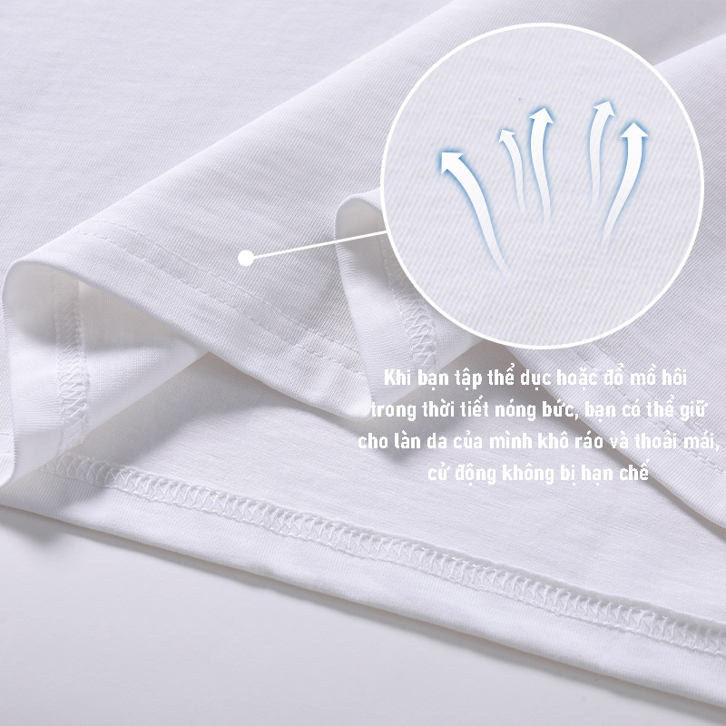 CLOT Áo thun nữ local brand trắng tee tay đen vintage Fashion oversize tee cotton Thiên thần