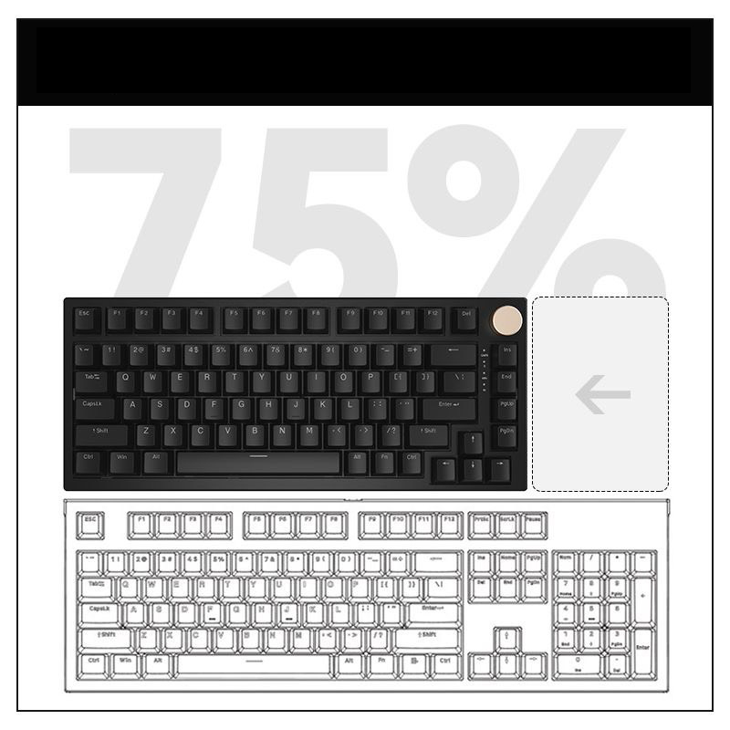 Bàn phím cơ VGN N75 Pro - 3 mode - Hotswap - Led RGB