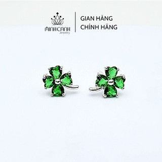 Bông Tai Bạc Cỏ 4 Lá Cho Bé Minh Canh Jewelry