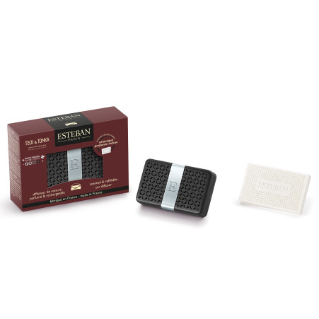 Kẹp sứ thơm cửa gió ô tô Esteban - mùi thơm Teck & Tonka (hương gỗ cay)