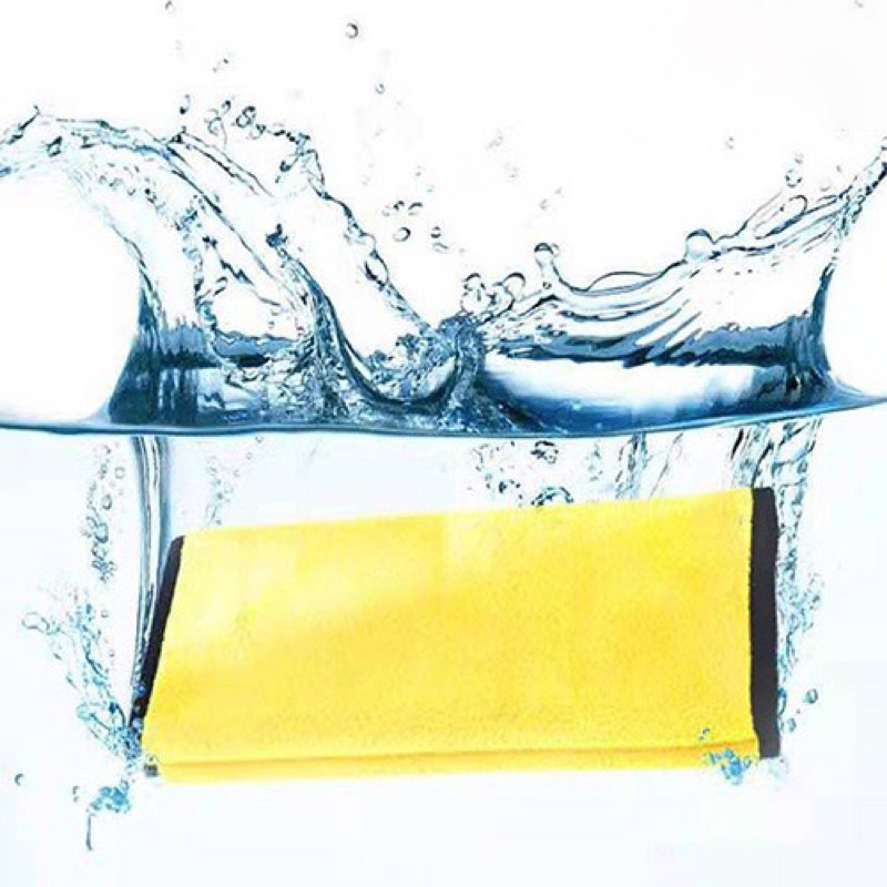 Khăn lau xe ô tô Khăn Lau Đa Năng Microfiber 2 Mặt Vàng - Xám Không Đổ Lông Chuyên Dụng | BigBuy360 - bigbuy360.vn
