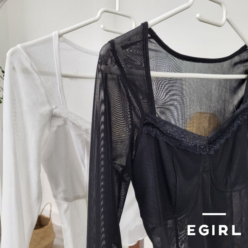 Áo lưới nữ,áo ren lưới croptop dài tay ôm body xuyên thấu sexy đi biển