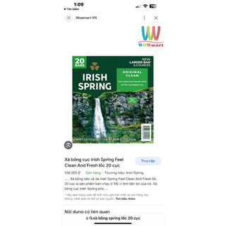Xà bông cục Irish Spring 113gram