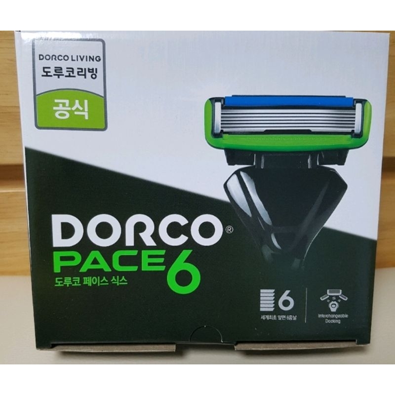 DORCO PACE 6 /Hộp gồm 1 dao kèm đầu dao +10 đầu dao thay thế /Nội địa Hàn
