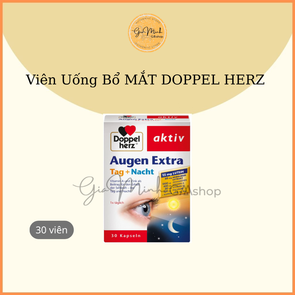 Bổ mắt của hãng Doppel Herz Aktiv Augen Extra Tag Nacht hộp 30 Viên - Hàng ĐỨC 🇩🇪✈️🇻🇳