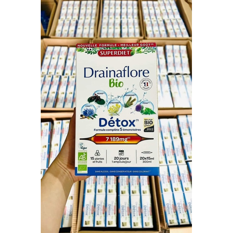 Superdiet đốt mỡ, detox hữu cơ bio Actimincyl 8877mg 20x15ml Pháp