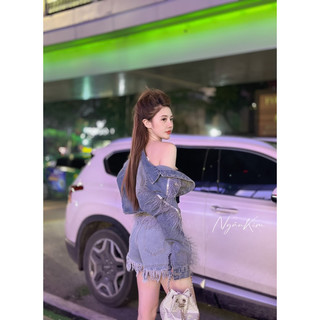 Set bộ jean cao cấp lông mềm có tách sét